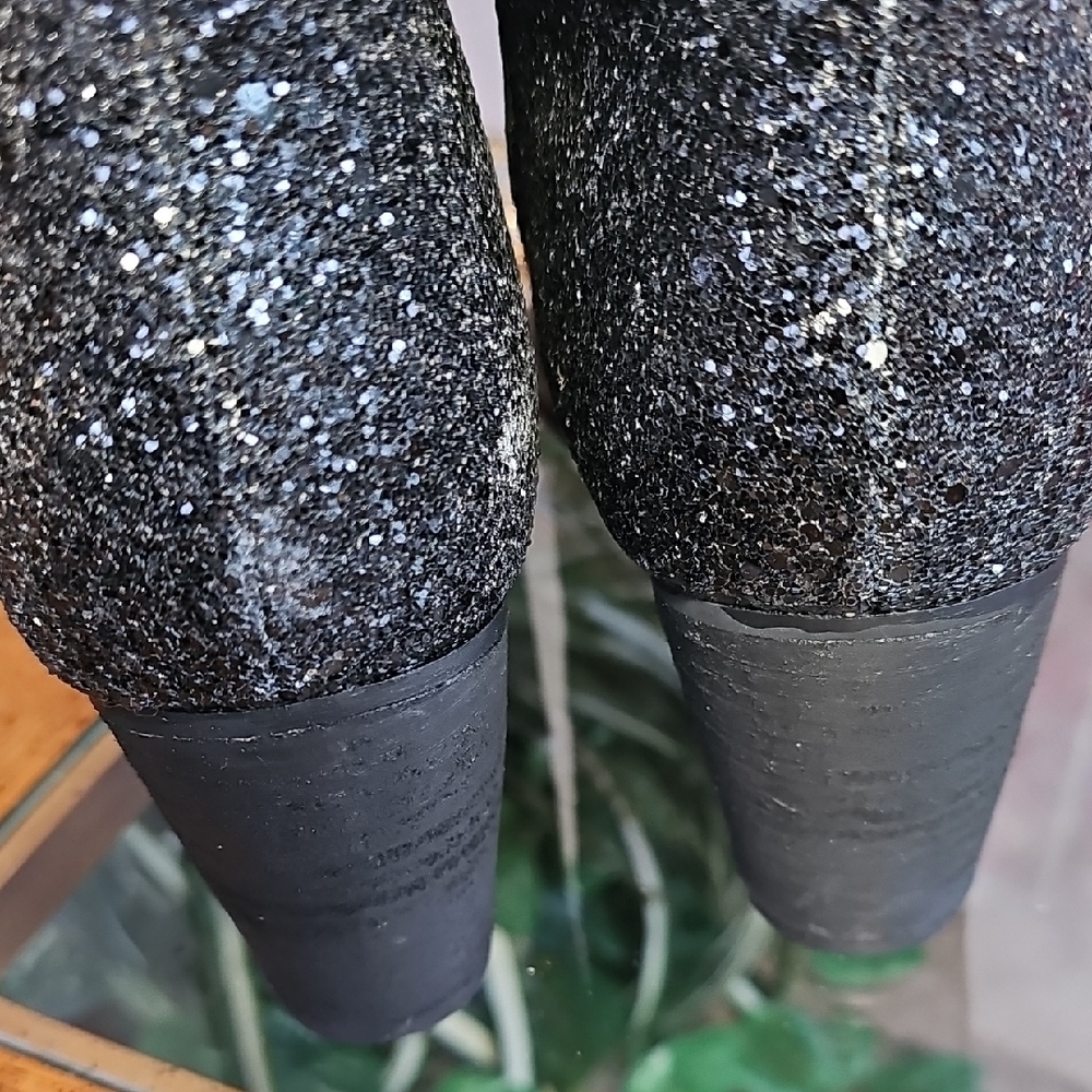 Not Rated Glitter Ankle Boots - Black - Picture 9 of 11